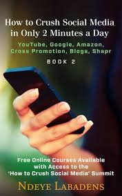 How To Crush Social Media In Only 2 Minutes A Day Youtube Google Amazon Cross Promotion Blogs And Shapr By Ndeye L Social Media Social Media S Good Books