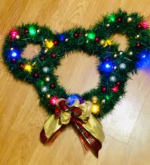Find great deals on ebay for lighted christmas wreath. Mickey Mouse Lighted Christmas Wreath Etsy