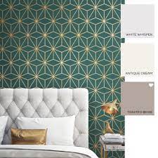 Astral Metallic Wallpaper Emerald Green Gold Metallic Wallpaper Gold Geometric Wallpaper Gold Metallic Wallpaper