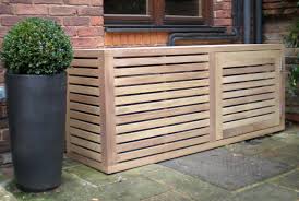 High quality outdoor air conditioner covers, screens & enclosures. Air Conditioning Covers Essex Uk The Garden Trellis Company