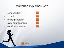Come in, learn the word translation sportlich and add them to your flashcards. Welcher Typ Sind Sie Sehr Sportlich Sportlich Massig Sportlich Ppt Herunterladen