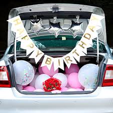 You may also want to add a car garbage can to keep your trash at bay, or decorate your entire car ceiling with photos of friends, glow in the dark embellishments or fun stickers, magnets, pins, and signs. Birthday Decorations Birthday Party Decoration Services Ferns N Petals