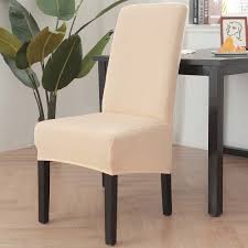 Shop over 230 top dining room chair slipcovers and earn cash back all in one place. Buy Stretch Dining Chair Slipcovers Xl Oversized Removable Washable Soft Spandex Extra Large Dining Room Chair Covers For Kitchen Hotel Table Banquet 4 Per Set Beige Online In Thailand B07w9cf54c