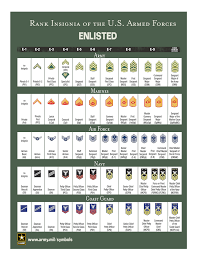 67 bright us military hierarchy rank chart