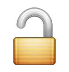 Just as the locked emoji . Ios Emoji Open Lock