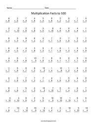 Our third grade math worksheets continue numeracy development and introduce division, decimals, roman numerals, calendars and new concepts in measurement and geometry. 100 Multiplication Facts To 100 C Teaching Squared
