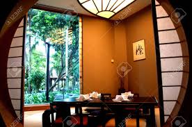 Due to the small size, and the fact that the table's legs can often be removed, these dining sets are great for people who are trying to save space. Japanese Table Setting In Private Dining Room In Japanese Restaurant Stock Photo Picture And Royalty Free Image Image 27894091