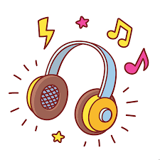 Donlucancy support de casque en alliage d'aluminium multifonction pour casque de jeu et casque de jeu avec crochet de suspension. Headhpones De Dessin Anime Lumineux Dessin Avec Des Notes De Musique Et Des Etoiles De Style Comique Cool Ecouter De La Musique Illustration Vectorielle Clip Art Libres De Droits Vecteurs Et