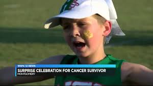 Football teams support 9-year-old leukemia survivor