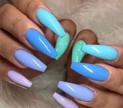 Image about indie in 𝐈𝐍𝐃𝐈𝐄 by acrylic nails coffin short blue acrylic nails summer acrylic nails simple acrylic nails pastel color. Simple Easy Summer Nails Art Designs Ideas 2020 14 Fabulous Nail Art Designs