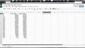 How To Create A Population Pyramid With Google Spreadsheet Youtube