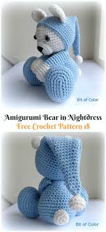 Amigurumi Bear In Nightdress Free Crochet Pattern Amigurumi Crochet Teddy Bear Free Patterns Crochet Teddy Bear Crochet Bear Crochet Teddy Bear Pattern