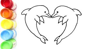 Mewarnai gambar ikan lumba lumba dolphin alamendahs blog. Cara Menggambar Dan Mewarnai Lumba Lumba Kembar Mudah Youtube
