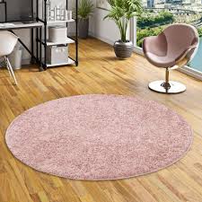 Teppich hochflor 160x230 shaggy flokati langflor fußmatte läufer weich 6 farben. Hochflor Langflor Shaggy Teppich Aloha Altrosa Rund