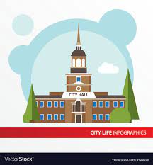 Goverment Building Icon In The Flat Style City Vector Image City Vector Building Icon City Hall