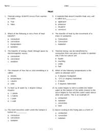 They start by constructing their own spectroscopes, and it just gets. Heat Grade 8 Free Printable Tests And Worksheets Helpteaching Com