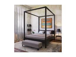 Lit Double A Baldaquin Romance 160x200 Noir 130216z Vente De Le Quai Des Affaires Conforama