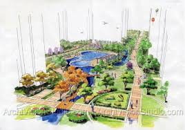 Pin By Thu Bui On Sketch Landscape Design Drawings Landscape Drawings Landscape Sketch