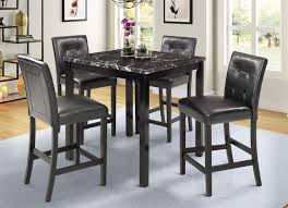 3.5 out of 5 stars with 2 ratings. Lz Leisure Zone 5 Piece Counter Height Dining Table Set With Laminated Faux Marble Top And 4 Black Leather Upholstered Chairs Buy Online In Guam At Guam Desertcart Com Productid 195032550