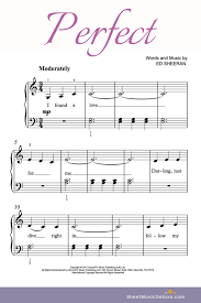 Perfect Ed Sheeran Chords Lyrics Easy Piano 1 Best Sheet Music Piano Notes Songs Easy Piano Easy Piano Songs