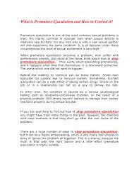When premature ejaculation happens so frequently that it interferes with the. What Is Premature Ejaculation And How To Control It