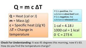 Observe heat transfer and change in temperature and mass. Thermodynamics Units In Calculations Of Heat Q Physics Stack Exchange