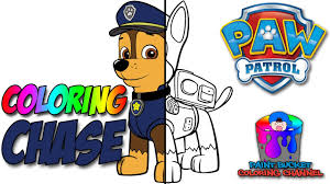 If you love chase from paw patrol coloring page, download or print it from our site. Paw Patrol Chase Coloring Page Nickelodeon Nick Jr Coloring Book For Kids To Learn Colors Youtube