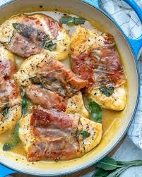 Chicken Saltimbocca For An Amazing Clean Eating Dinner Idea Recipe In 2020 Clean Eating Dinner Chicken Saltimbocca Clean Food Crush