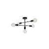 Luolax modern pendant light glass chandelier with 6 lights fixture hanging flush mount(gold). 1
