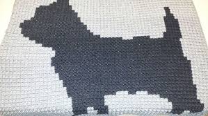 Handmade Crochet Cairn Terrier Blanket Cairn Terrier Terrier Cairn