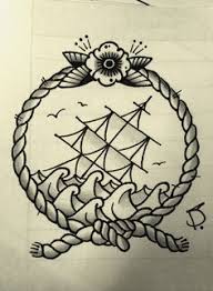 Rope Frames Framed Tattoo Rope Tattoo Wreath Drawing