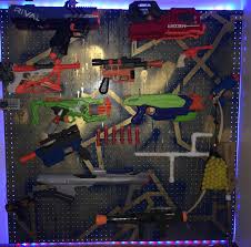 # how تو make an airsoft nerf گان. My Brother Created An Wall Armory For My Nephew S Nerf Guns With Led Lights On The Back Nerf
