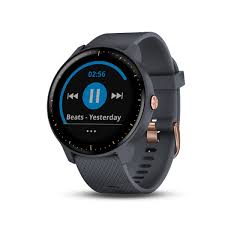 Garmin Vivoactive 3 Music Granite Blue Rose Gold Gps Smartwatch With Music Storage And Playback Pearlblue Tech Garmin Vivoactive Gps Watch Garmin Watch