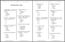 Punic Wars Pop Quiz 18 Questions Student Handouts Pop Quiz Punic Wars High School World History