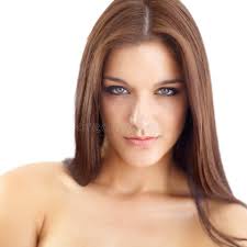 Mooie naakte vrouw in meer stock afbeelding. Image of naad