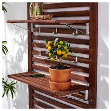 Applaro Wandpaneel Mit Bord Aussen Braun Las Braun Ikea Deutschland Outdoor Shelves Wall Paneling Ikea