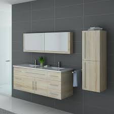 Dans une maison la salle de bains est malheureusement souvent mal aménagée. Meuble De Salle De Bain Bois Clair Double Vasque Meuble De Salle De Bain Bois Clair Dis749sc