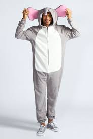 Novelty Elephant Onesie At Boohoo Com Elephant Onesie Mens Onesie Mens Loungewear