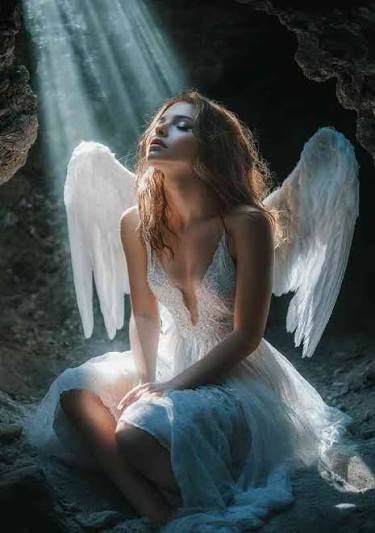Resting angel with white wings Unbeatable Price!