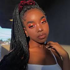 Black And Brown Box Braids On Dark Skin Pin Jaimariahoward Box Braids Hairstyles Glossy Makeup Girls Makeup