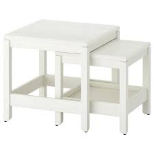 41 nesting coffee tables that save space add style knurl set of two reviews crate and barrel canada 20 best small furniture for spaces pin on redecorating 41 nesting coffee tables that save space add style. Havsta Nest Of Tables Set Of 2 White Ikea