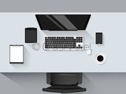 Work space open space office white desk office office workspace office interiors house tre slab end panel desk with lime green desk return. Set Of Flat Vector Design Modern Business Office And Workspace Stock Vector Crushpixel