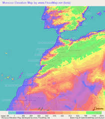 The map of morocco feataured has red points (spots) which are desginated imperial cities and towns in morocco. Morocco Elevation And Elevation Maps Of Cities Topographic Map Contour