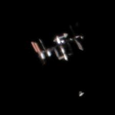 Image result for international space station through telescope
