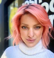 Peach + repeat 💥Matilda had a Peach Blush makeover 🍑 She was 'Glazed' by  James Gould, styled by Greg Hill cut by Nicholas Hardwick ✨ #joshwoodcolour  #theglazecraze