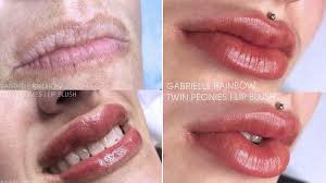 Your artist will have you blot your lips with cotton pads every 15 minutes following your appointment. Lip Blushing Tattoo Treatment Darkens Lip Color Before And After Photos Allure