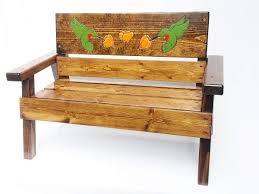 Shop our best selection of metal outdoor benches to reflect your style and inspire your outdoor space. Amazon Com Kids Wooden Bench Engraved And Painted Hummingbirds Indoor Outdoor Handmade