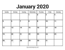 Maybe you would like to learn more about one of these? January 2020 Calendar Calendar Options
