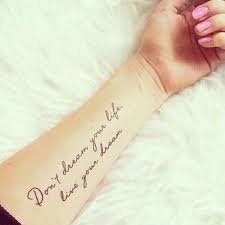 I Really Like This Tattoo Font It S Pretty And Easy To Read Inner Forearm Tattoo Arm Quote Tattoos Inspiring Quote Tattoos