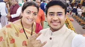 Tejasvi surya is a bharatiya janata party leader from bangaluru who is also an indian lawyer, advocate and works for rss. Bjp S Youngest Mp Tejasvi Surya Shares Oh Man Moment Tweets Selfie With Favourite Smriti Irani